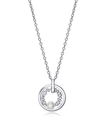 Viceroy Jewels Cadena y Colgante Mujer Mamá Plata Perla Tamaño 15 mm Medida 40/45 cm