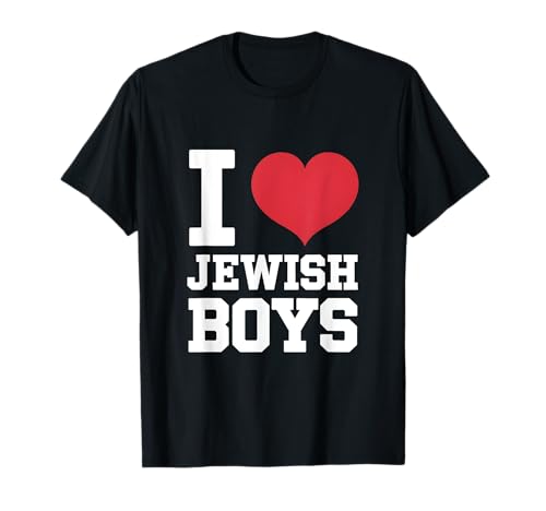 Divertente Hanukkah I Love Jewish Boys Maglietta