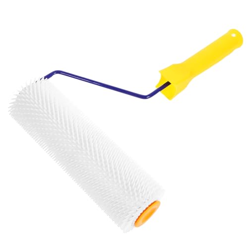 Alipis Rodillo Púas para Ventilación Autonivelante 23 CM 9 Pulgadas Mango Ergonómico para Pintura Epoxi de Pisos y Eliminación de Burbujas Herramienta Profesional para Color Aleatorio