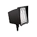 RAB Lighting EZF84QTW/PC Versatile Compact Fluorescent Floodlight with Hinged Lens Frame, Triple Type, Aluminum, 84W Power, 6400 Lumens, 120V Button Photocell, White