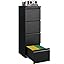 Matte-black 4-drawer Vertical