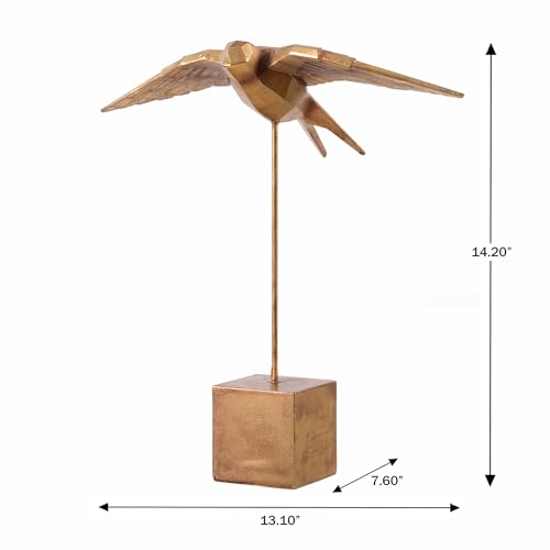 Estatua decorativa de golondrina en resina para mesa miniatura 7