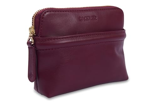 Pochette en cuir véritable SADDLER avec élégante doublure florale pour femmes