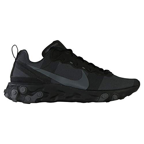 Nike Men's React Element 55'Triple Black, Black/Dark Grey, 14