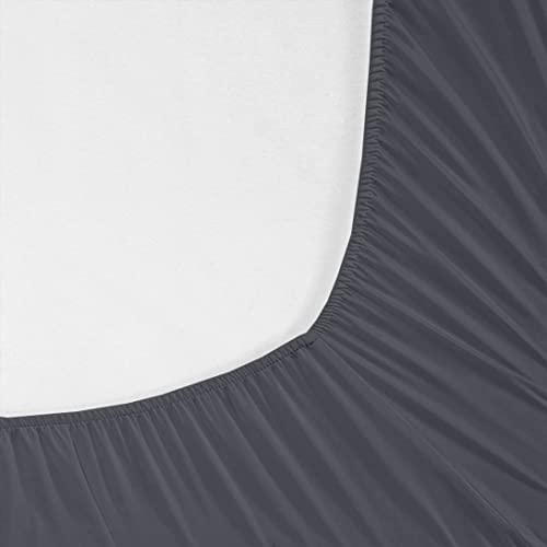 Short Queen Size Sheet Set - 4 Piece Set - Hotel Luxury Bed Sheets - Extra Soft Easy Fit - Breathable & Cooling Sheets - Bed Set - Dark Grey Solid Bed Sheets - Short Queen - 4 Piece #TOP3