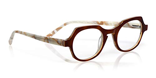 Image of eyebobs Heda Letus Unisex Premium Reading Glasses for Men and Women | Round Eye Glasses