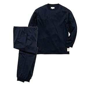 [ニッセン] パジャマ ルームウェア 上下 セット 長袖 ダンボールニット 無地 シンプル メンズ 秋 春