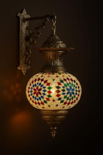 Image of Home Lighting Fancy Glass Light Wall lamp with Metal Fitting and All Fixture /Brass AntiqBrass AntiqD-21 Wall-L