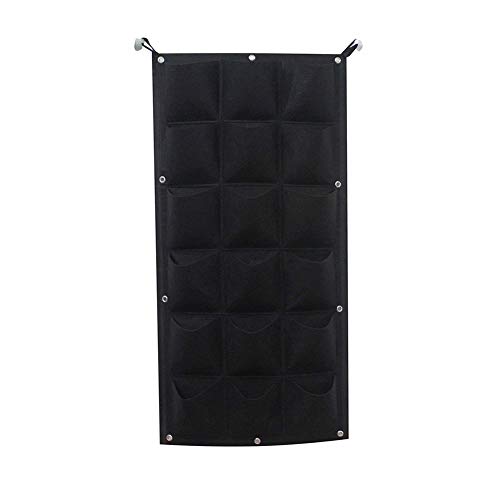 Acouto Sacchetto di Piantagione Sospesa da Parete, 18 Tasche Materiale per Feltro Amichevole Giardino Sacchetto di Coltivazione Facile da Appendere, Ottimo per Interno, All'aperto, a