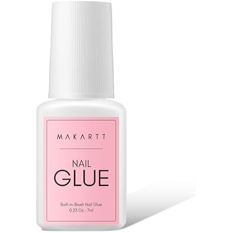 Makartt Super Strong Nail Glue for Press on Nails: Acrylic Nail Tips-Fake Nails-Salon Quality Brush On Nail Glue-Easy Application Durable & Long-Lasting Glue False Nails Cover