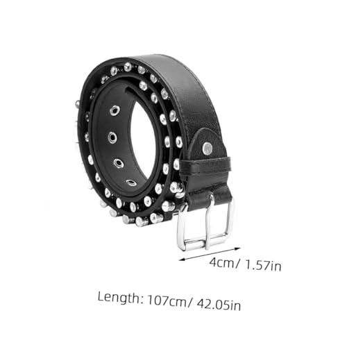 SAFIGLE Fashionable Punk Style Artificial Belt for Men Pin Buckle Versatile Wear for Casual and Formal Outfits Durable and Comfortable Design Belt4