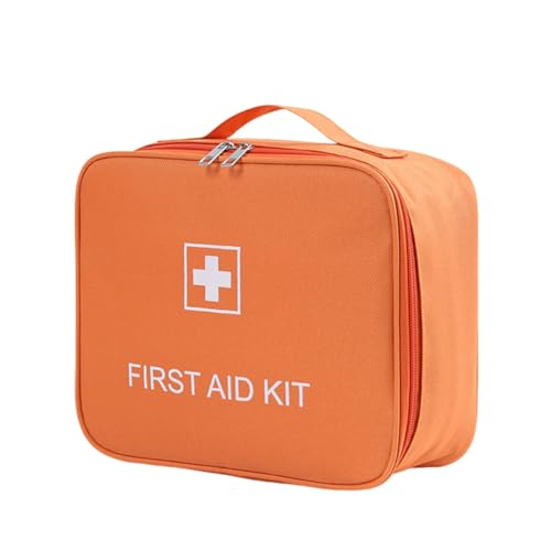 Image of First Aid Bag - Travel Medicine Bag Organizer - Empty Medical Supplies Organizer Bag Portable Travel Medicine Pouch for Home Office Kitchen Traveling Hiking Cycling Work
