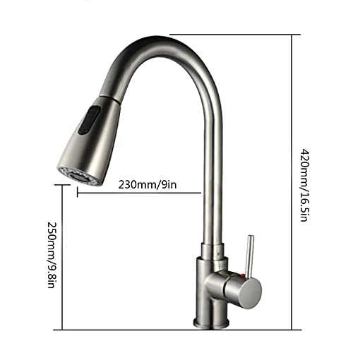 Robinet de cuisine en laiton chrome durable au design elegant - 7
