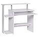 Produktbild FineBuy Computertisch CEVO Weiß 94 x 90 x 48 cm mit Tastaturauszug | Laptop Tisch ohne Rollen mit Aufsatz | PC-Tisch mit Drucker-Ablage platzsparend | Schreibtisch für kleine Räume