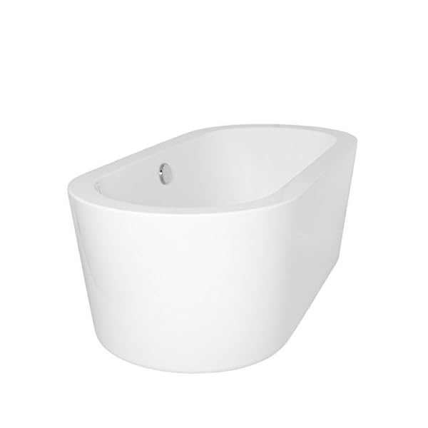 Designer White Free Standing Bath 1700 x 800 mm Modern Bathroom Bathtub - Image 9