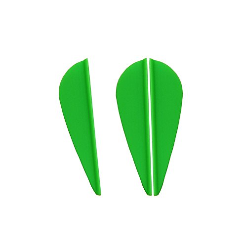 Mangobuy 100pcs 1.75 inch Plastic Green Arrow Vane TPU Fletching for DIY Arrow Archery Bow (green)
