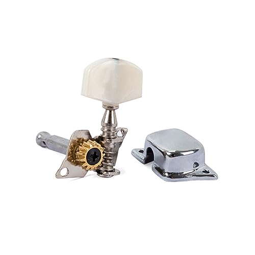 Toddmomy 5 Pcs Semi Closed Tuner Peg for Banjo Guitar with Bushings Durable Machine Head Tuning Keys for Enhanced Sound and String Stability