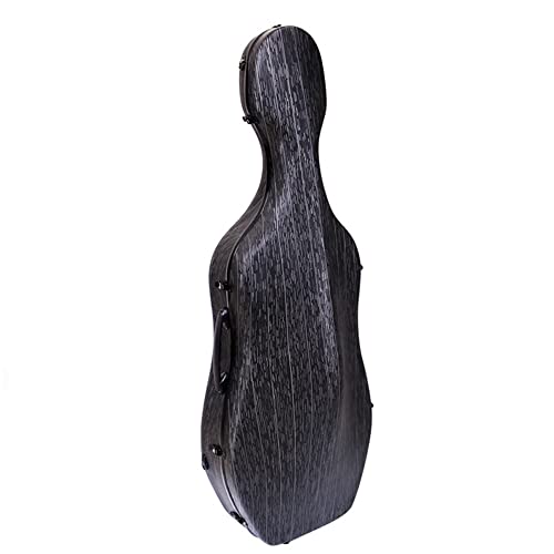 HDYNUZ 4/4 Cello-Koffer, Leichter Super-Carbon-Faser-Cello-Koffer, Hartschalenkoffer, leicht, 3,7 kg (Color : Black)