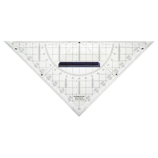 Staedtler 568 35 Mars Geometriedreieck 22cm, Plexiglas, glasklar