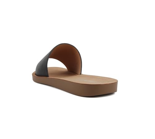 Image of Soda Shoes Efron-S Women Flip Flops Basic Plain Slippers Slip On Sandals Slides Casual Peep Toe Beach
