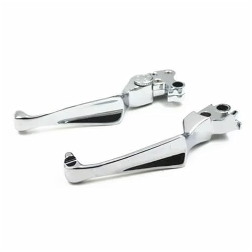 Levier frein moto double embrayage chromé tête de mort pour commande de freinage fluide