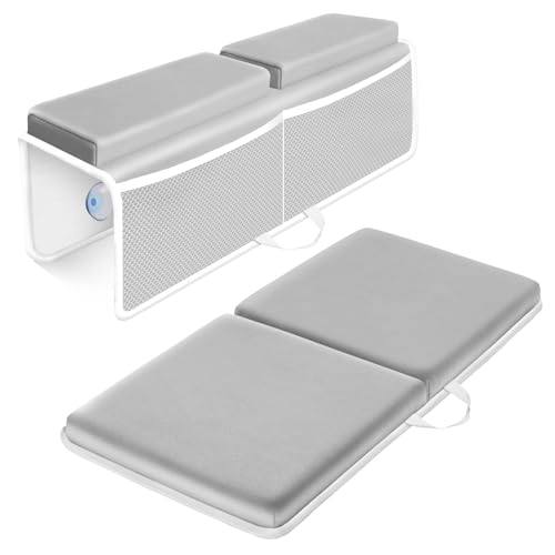 Comfortable Bath Kneeler and Elbow Kneeling Rest Pad for Baby Bathing Parents - Painless Foam Mat with Toy Organizer Pockets - Quick Drying, Foldable, Non-Slip for Baby and Toddler Bathing