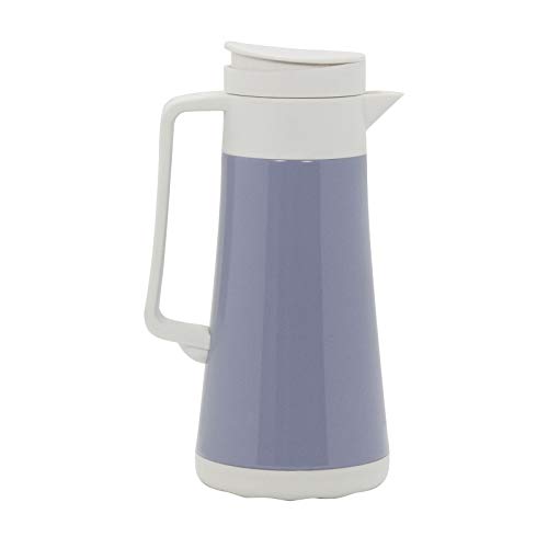 Garrafa Térmica Slim Color Design Vintage Retrô 600ml Dupla Parede em Aço Inox - Termopro (Azul)