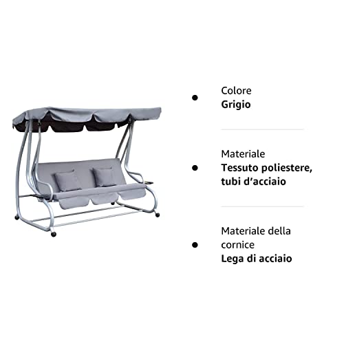 Outsunny Dondolo Letto da Giardino