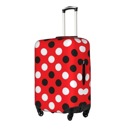 Travel Elastic Luggage Cover,red white polka dot Print Suitcase protection cover Case Cover with zipper.2
