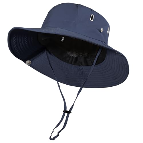 Sun Bucket Hat for Men Women, Cooling Hiking Safari Hats Water-Resistant Fishing Hat for Beach Outdoor, XL, Navy Sun Bucket Hat for Men Women, Cooling Hiking Safari Hats Water-Resistant Fishing Hat for Beach Outdoor, XL, Navy
