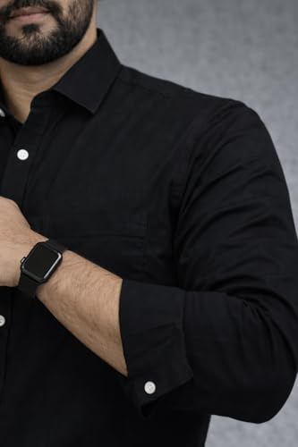Image of Men Cotton Blend Full Sleeve Shirt for Man | Casual Business Party Festival Regular Fit, Long Sleeve with Chest Pocke | Formal Shirt for Men