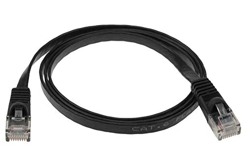 3 ft Cat 6 Unshielded (UTP) Flat Ethernet Network Cable - Black