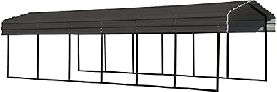 Arrow CPHC102907 Heavy Duty Galvanized Steel Metal Multi-Use Shelter, Shade, Carport, 10' x 29' x 7'