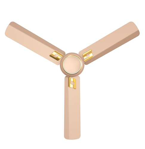 Image of Sujata Kinetica BLDC Ceiling Fan 1200mm | 3 Years Warranty | Ceiling Fan for Living Room & Bedroom, Remote Fans Ceiling Fans 5 Star BEE Rating, Powerful Airflow, Savings Upto 60% (Topaz Gold)