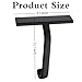Livoanah Shower Squeegee for Glass Doors - Squeegee for Shower Glass - All-One-Piece Silicone Cleaner with Hook, Professional Tool for Bathroom Window, Mirror, Tile, Car & Kitchen (Black)