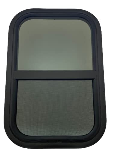 Vintage TechnologiesPremium RV Window | 15" W X 24" H | Teardrop Vertical slide | | RV Window Replacement | Complete Installation kit Included | (1-1/2" Wall Thickness)