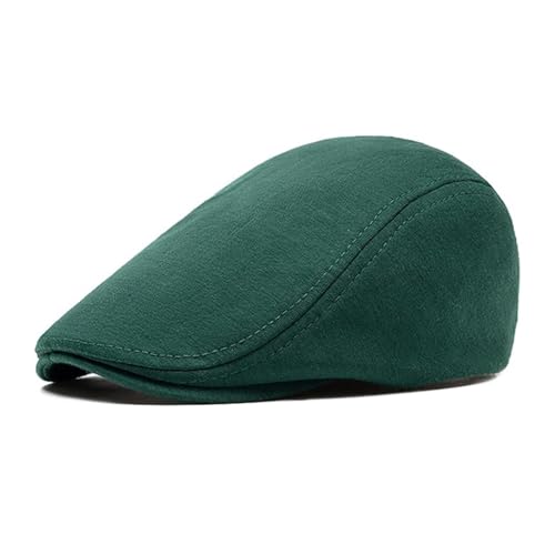 DOOVID Mens Newsboy Cap Retro Classic Beret Ivy Irish Gentleman Hat Cabbie Flat Cap 1pc Green One Size