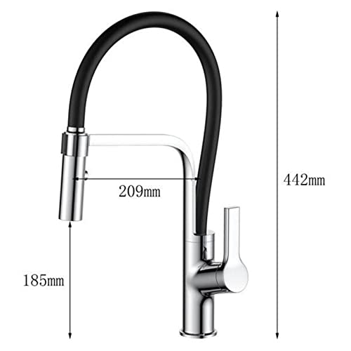 Mitigeur de cuisine extractible gris pour éliminer les éclaboussures d'eau