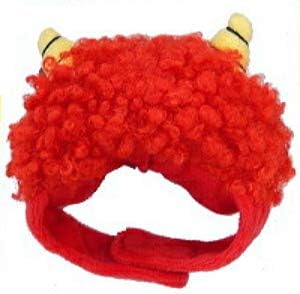 Amazon 節分 鬼 キャップ チワワ 小型犬 帽子 豆まき S レッド リアル 帽子 通販