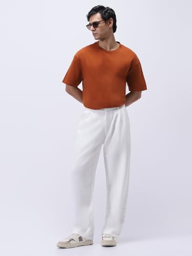 Image of Urbano Fashion Men's Loose Baggy Fit Solid Korean Pants Stretchable