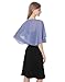 Baoqiya Chiffon Capelet Bridal Capes Soft Shawls and Wraps for Dresses Women Accessories (Blue Grey1)