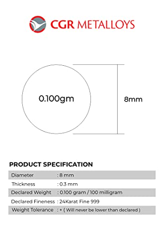 CGR 24K (999+) 0.1gm Lord Ganesha BIS Hallmarked Gold Coin