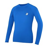 Roadbox Boys Long Sleeve Compression Shirt, Kids Base Layer, Quick Dry, Breathable Sports Top for PE, Football