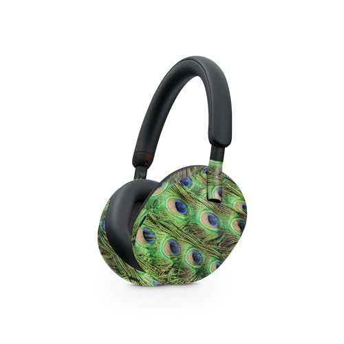 Image of MightySkins Skin Compatible with Sony WH-1000XM5 Headphones - Peacock Pattern | Protective, Durable, and Unique Vinyl Decal wrap Cover | Easy to Apply, Remove, and Change Styles