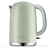Electric Tea Kettle, Longdeem 1.7L Stainless Steel Water Boiler & Heater, 1500 Watts for Fast Boiling, Auto-Shutoff and Boil-Dry Protection, Cordless Serving with LED Light, Pastel Green