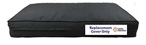 Petzmotion Orthopädischer Ersatzbezug für Hundebett, Memory-Schaum, Größe S, 71 x 48 x 10 cm, graues Oxford-Gewebe Cover