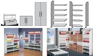 Dossiers suspendus schublade haut de gamme kerkmann 9893 finition wengé