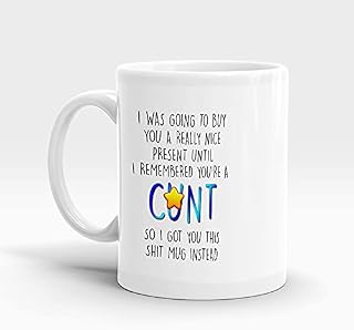 Coffee Cup Rude Offensive C*nt Mugs Swear Word Gifts Adult Humour Banter Colleague Husband Boyfriend Best Friend Present Birthday Xmas