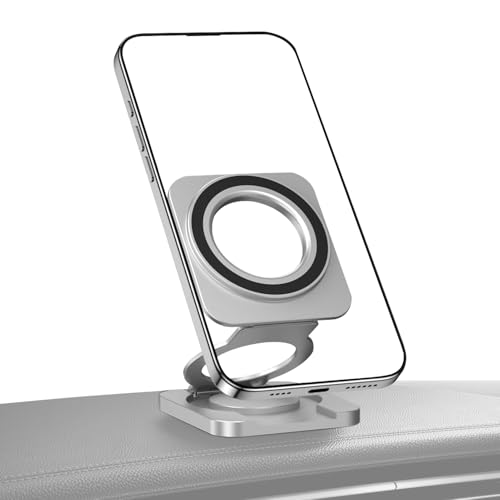 Générique Support Téléphone Magnétique sur Pied | Support Pliable pour Portable | de Bureau Portable avec Rotation 180 Degrés et Prise Anti-Dérapant...