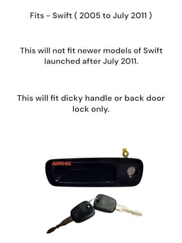 Image of Auto-Ex Back Door Lock Dicky Lock Handle Compatible /Replacement for Swift (2005 to July 2011)